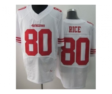 nike nfl jerseys san francisco 49ers #80 jerry rice white[Elite]