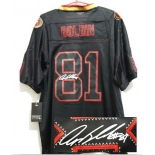 nike nfl jerseys san francisco 49ers #81 boldin black[Elite lights out signature]