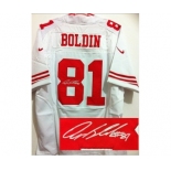 nike nfl jerseys san francisco 49ers #81 boldin white[Elite signature]