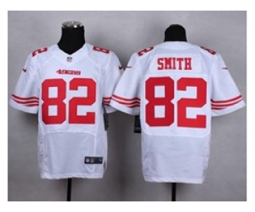 nike nfl jerseys san francisco 49ers #82 smith white[Elite][smith]