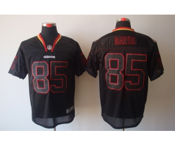 nike nfl jerseys san francisco 49ers #85 davis black[Elite lights out]