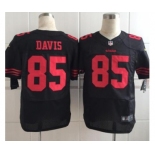 nike nfl jerseys san francisco 49ers #85 davis black[Elite]