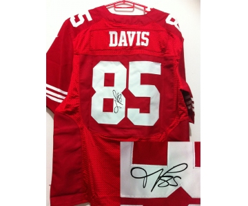 nike nfl jerseys san francisco 49ers #85 davis red[Elite signature]