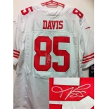 nike nfl jerseys san francisco 49ers #85 davis white[Elite signature]