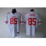 nike nfl jerseys san francisco 49ers #85 davis white[elite]