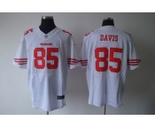 nike nfl jerseys san francisco 49ers #85 davis white[elite]