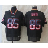 nike nfl jerseys san francisco 49ers #85 vernon davis black[Elite USA flag fashion]