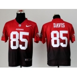 nike nfl jerseys san francisco 49ers #85 vernon davis red-grey[Elite drift fashion][second version]