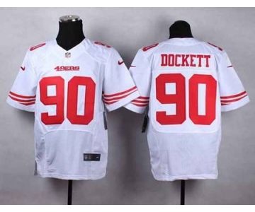 nike nfl jerseys san francisco 49ers #90 dockett white[Elite][dockett]