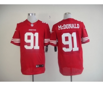 nike nfl jerseys san francisco 49ers #91 mcdonald red[Elite]