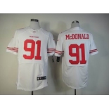 nike nfl jerseys san francisco 49ers #91 mcdonald white[Elite]