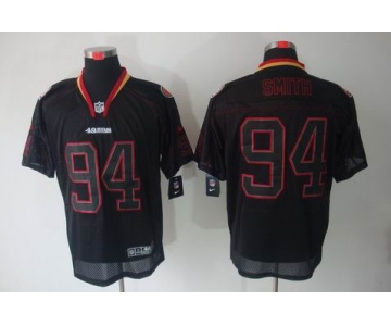 nike nfl jerseys san francisco 49ers #94 smith black[Elite lights out]