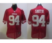 nike nfl jerseys san francisco 49ers #94 smith red[elite]