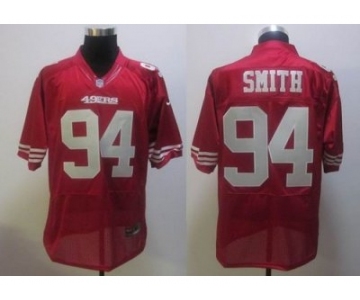 nike nfl jerseys san francisco 49ers #94 smith red[elite]