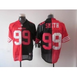 nike nfl jerseys san francisco 49ers #99 smith black-red[Elite split]