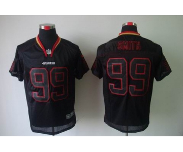 nike nfl jerseys san francisco 49ers #99 smith black[Elite lights out]