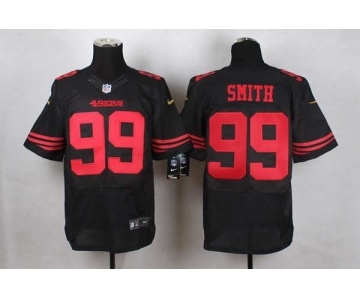 nike nfl jerseys san francisco 49ers #99 smith black[Elite]