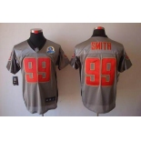 nike nfl jerseys san francisco 49ers #99 smith grey[Elite shadow 50th Patch]