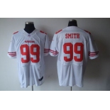 nike nfl jerseys san francisco 49ers #99 smith white[Elite]