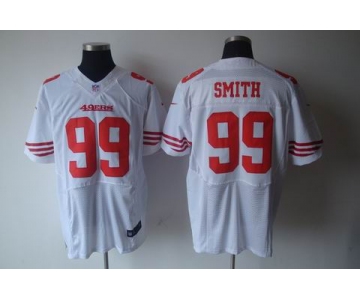 nike nfl jerseys san francisco 49ers #99 smith white[Elite]