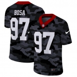 Men New Nike San Francisco 49ers  #97 Bosa 2020 Nike Camo Salute to Service Limited Jersey