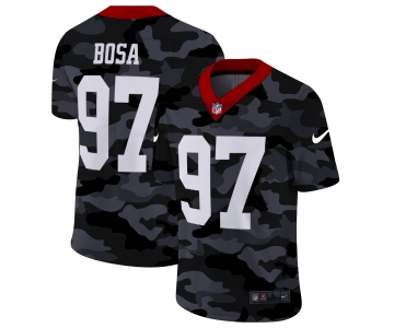 Men New Nike San Francisco 49ers  #97 Bosa 2020 Nike Camo Salute to Service Limited Jersey