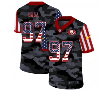 Men New Nike San Francisco 49ers #97 Bosa 2020 Nike USA Camo Salute to Service Limited Jersey