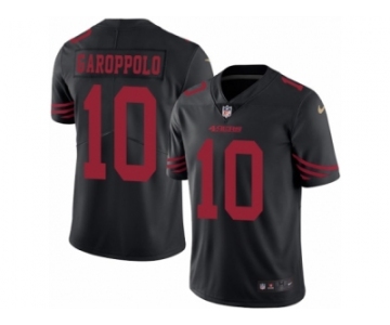 Men Nike San Francisco 49ers #10 Jimmy Garoppolo Limited Black Rush Vapor Untouchable NFL Jersey