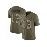 Men Nike San Francisco 49ers #13 Aaron Burbridge Limited Olive Camo 2017 Salute to Service NFL Jersey