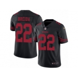 Men Nike San Francisco 49ers #22 Matt Breida Limited Black Rush Vapor Untouchable NFL Jersey