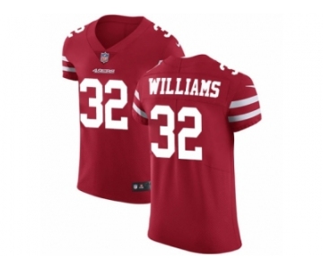 Men Nike San Francisco 49ers #32 Joe Williams Red Team Color Vapor Untouchable Elite Player NFL Jersey