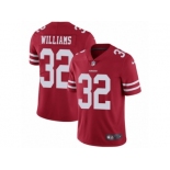 Men Nike San Francisco 49ers #32 Joe Williams Red Team Color Vapor Untouchable Limited Player NFL Jersey