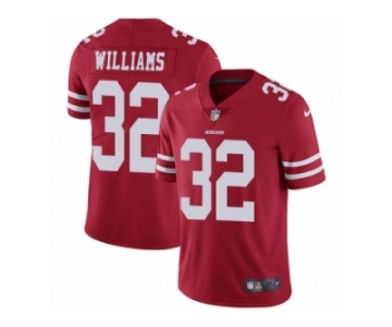 Men Nike San Francisco 49ers #32 Joe Williams Red Team Color Vapor Untouchable Limited Player NFL Jersey