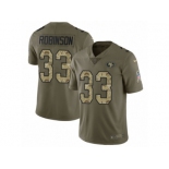 Men Nike San Francisco 49ers #33 Rashard Robinson Limited Olive Camo 2017 Salute to Service NFL Jersey