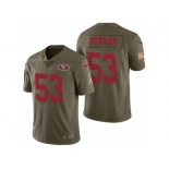 Men Nike San Francisco 49ers #53 Navorro Bowman Olive 2017 Salute to Service Limited Jersey