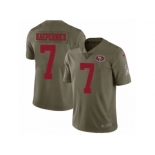 Men Nike San Francisco 49ers #7 Colin Kaepernick Limited Olive 2017 Salute to Service NFL Jersey