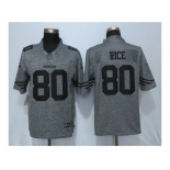 Men Nike San Francisco 49ers #80 Jerry Rice Gray Stitched Gridiron Gray Limited Jersey