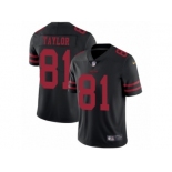 Men Nike San Francisco 49ers #81 Trent Taylor Black Vapor Untouchable Limited Player NFL Jersey