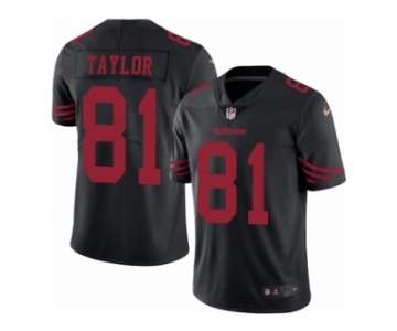 Men Nike San Francisco 49ers #81 Trent Taylor Limited Black Rush Vapor Untouchable NFL Jersey