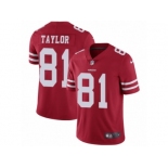 Men Nike San Francisco 49ers #81 Trent Taylor Red Team Color Vapor Untouchable Limited Player NFL Jersey