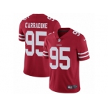 Men Nike San Francisco 49ers #95 Tank Carradine Red Team Color Vapor Untouchable Limited Player NFL Jersey