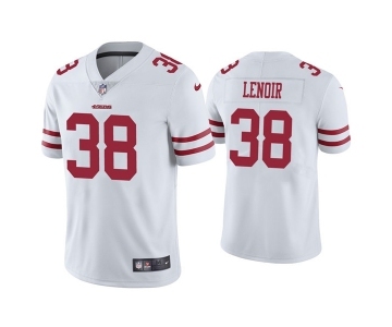 Men San Francisco 49ers #38 Deommodore Lenoir White Vapor Untouchable Limited Jersey