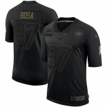 Men San Francisco 49ers #97 Nick Bosa Nike 2020 Salute To Service Limited Jersey Black