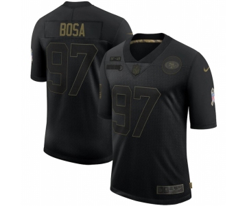 Men San Francisco 49ers #97 Nick Bosa Nike 2020 Salute To Service Limited Jersey Black