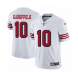 Men's Nike San Francisco 49ers #10 Jimmy Garoppolo Limited White Rush Vapor Untouchable NFL Jersey