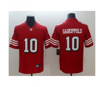 Men's Nike San Francisco 49ers #10 Jimmy Garoppolo Limited red Rush Vapor Untouchable NFL Jerseys