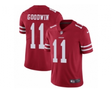 Men's Nike San Francisco 49ers #11 Marquise Goodwin Vapor Untouchable Limited Red Team Color NFL Jersey