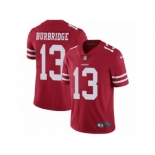 Men's Nike San Francisco 49ers #13 Aaron Burbridge Vapor Untouchable Limited Red Team Color NFL Jersey