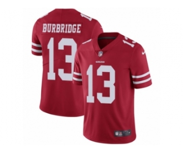 Men's Nike San Francisco 49ers #13 Aaron Burbridge Vapor Untouchable Limited Red Team Color NFL Jersey