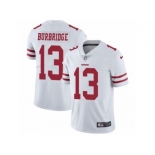 Men's Nike San Francisco 49ers #13 Aaron Burbridge Vapor Untouchable Limited White NFL Jersey